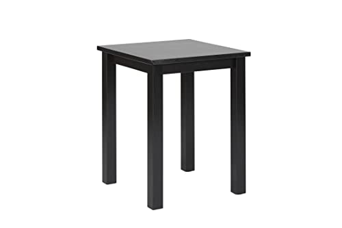 Inter Link Beistelltisch Holz - Kleiner Tisch aus Kiefer Massivholz mit Natürlicher Maserung - FSC-Zertifiziert - Holztisch als Couchtisch, Sofatisch, Wohnzimmertisch - 45 x 45 x 55 cm - Schwarz von Inter Link