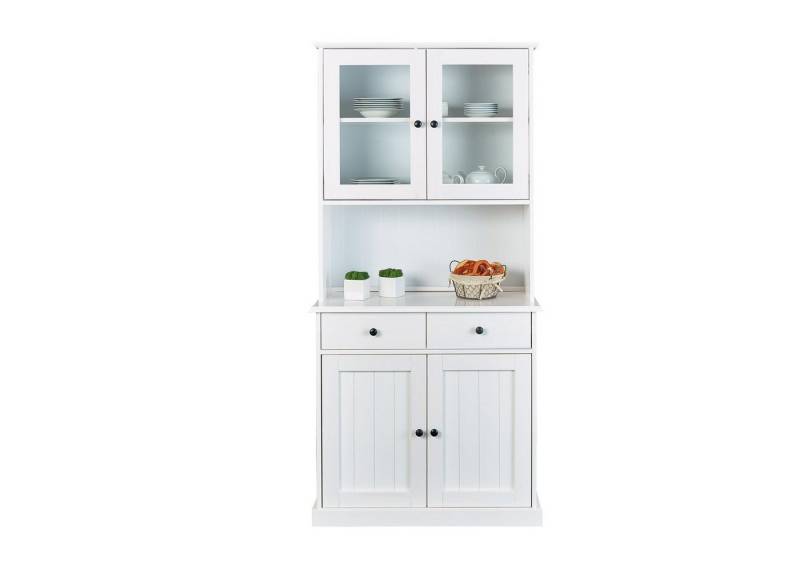 Inter Link Buffet aus Massivholz/MDF in Weiss mit 2 Schubladen und 4 Türen (B/H/T 90 x 191 x 45 cm) von Inter Link