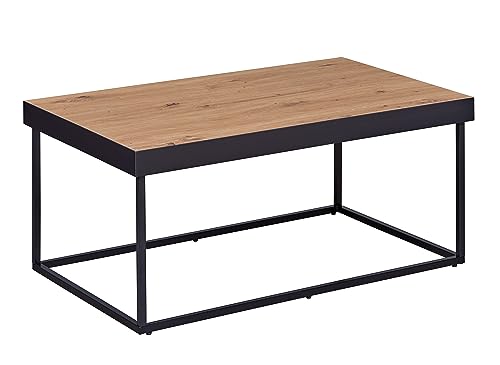 Inter Link - Couchtisch - Beistelltisch - Wohnzimmertisch - Metallgestell schwarz - Oberfläche Pulverbeschichtet -Decor Eiche Artisan - 90 x 55 x 40 cm - Passione Inter Link - Couchtisch - Beistelltisch - Wohnzimmertisch - Metallgestell schwarz - Oberfläche Pulverbeschichtet -Decor Eiche Artisan - 90 x 55 x 40 cm - Passione von Inter Link