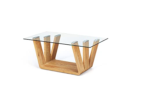 Inter Link - Couchtisch - Glastisch - Wildeiche Nachbildung - Glas - Nani von Inter Link