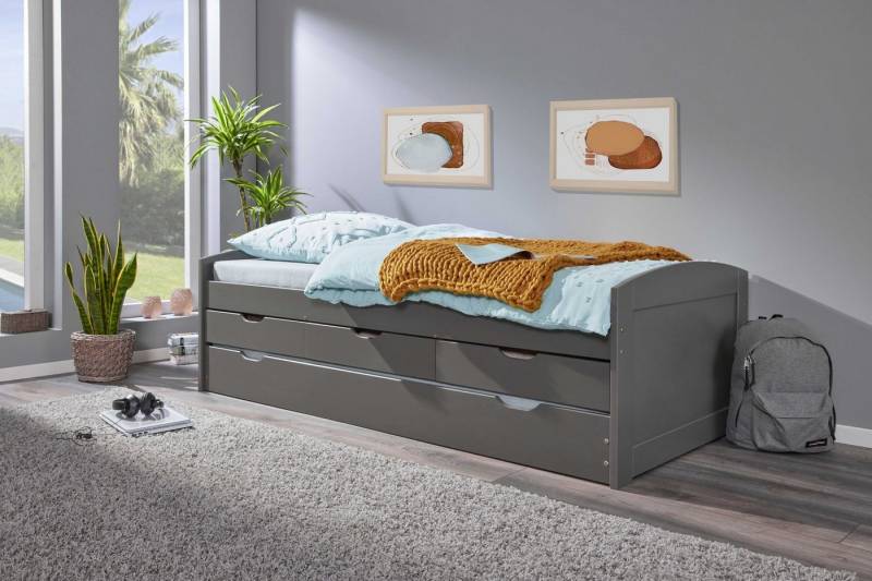 freiraum Funktionsbett Lena I (BxHxT: 205x63x98 cm), aus Holz in Grau von freiraum