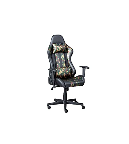Inter Link - Gaming - Bürostuhl - Ergonomischer Stuhl - Camouflage Design - Action Hero von Inter Link