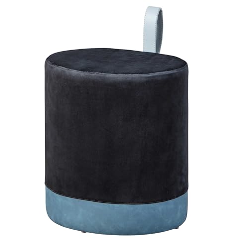 Inter Link - Sitzhocker - Hocker mit Stauraum - Wäschehocker - Pouf in Schwarz - mit Kunstledergriff - Osane von Inter Link