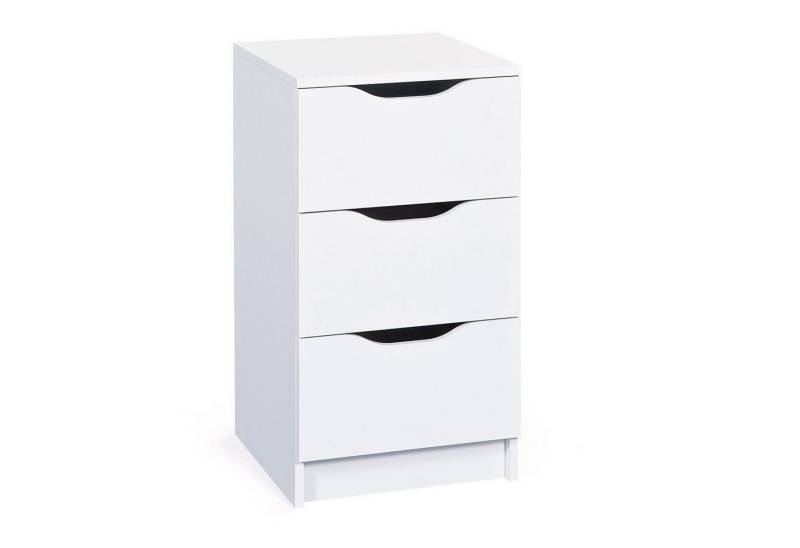 Inter Link Kommode in Weiss mit 3 Schubladen (BxHxT: 41x71x40 cm) von Inter Link
