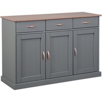 Inter Link - Luzerna Sideboard mit 3 Türen und 3 Schubladen Grau, Braun. Inter Link - Luzerna Sideboard mit 3 Türen und 3 Schubladen Grau, Braun. von Inter Link