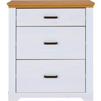 Inter Link Maluno Kommode Massivholz Kiefer Weiß/Oak Colori von Inter Link