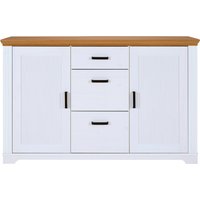 Inter Link Maluno Kommode Massivholz Kiefer Weiß/Oak Colori von Inter Link
