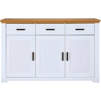 Inter Link Maluno Kommode Massivholz Kiefer Weiß/Oak Colori von Inter Link