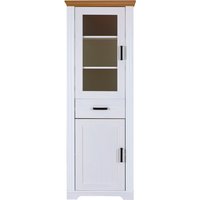 Inter Link Maluno Säulenvitrine Massivholz Kiefer Weiß/Oak Colori von Inter Link
