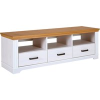 Inter Link Maluno Tv-Board Massivholz Kiefer Weiß/Oak Colori von Inter Link