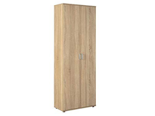 Inter Link – Mehrzweckschrank – Aktenschrank – Allzweckschrank – 2 Türen – inkl. 5 Einlageböden – Melaminbeschichtet – Gallo – Eiche Sonoma, 70 x 34 x 189 cm von Inter Link