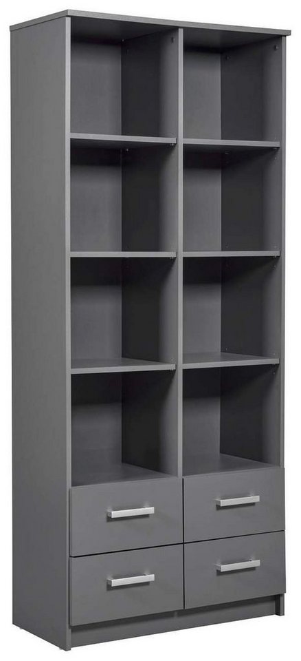 Inter Link Mehrzweckschrank Regal Bücherregal ELENZIO Graphit Grau mit 4 Schubladen Inter Link Mehrzweckschrank Regal Bücherregal ELENZIO Graphit Grau mit 4 Schubladen von Inter Link
