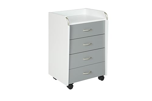 Inter Link – Rollcontainer mit Schubladen -Bürocontainer Standcontainer - Rollschrank Schubladenkommode Büroschrank 4 Weiß und Grau - Printi Inter Link – Rollcontainer mit Schubladen -Bürocontainer Standcontainer - Rollschrank Schubladenkommode Büroschrank 4 Weiß und Grau - Printi von Inter Link