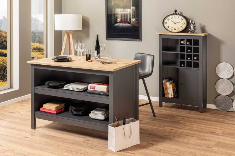 Inter Link Weinregal Weinschrank Nellina, Weinregal, mit Platz für 12 Flaschen, 4 Fächer, modernes Design von Inter Link
