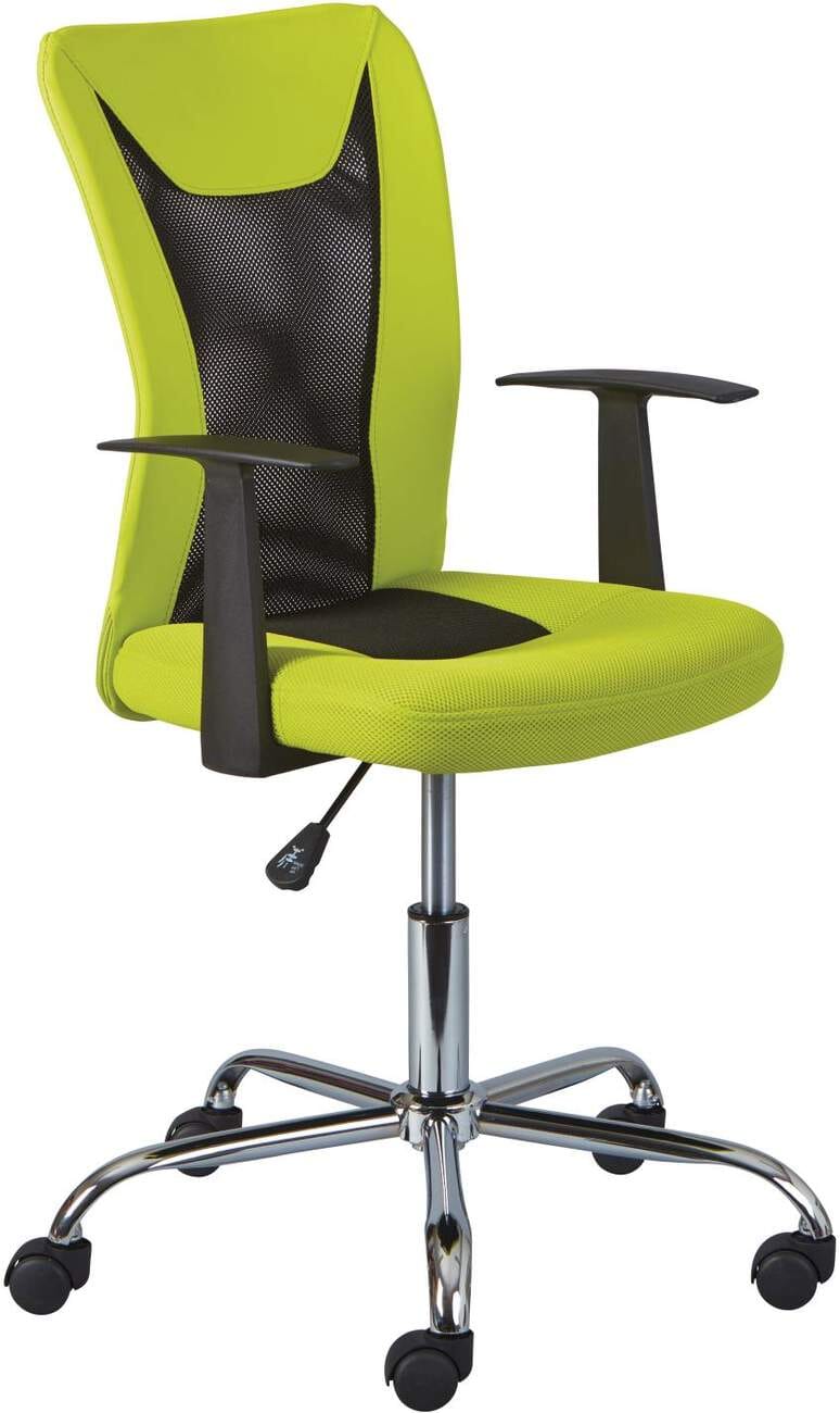 Jugenddrehstuhl Drehstuhl DONNY Mesh Lime-Green mit Armlehnen von Inter Link