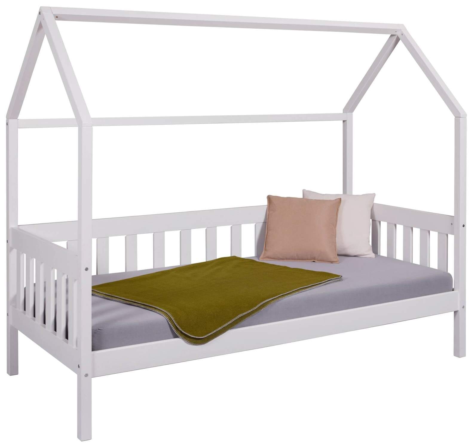 Kinderbett FUNKY HOUSEBED 90 x 200 weiß Himmelbett Kiefer massiv Kinderbett FUNKY HOUSEBED 90 x 200 weiß Himmelbett Kiefer massiv von Inter Link