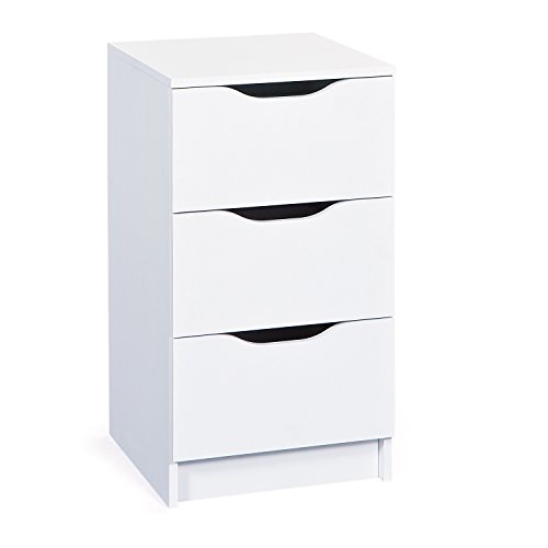 Inter Link – Kommode – 3 Schubladen – Schubladenschrank – Beistellschrank – Sideboard – Melaminbeschichtet – Weiß – Schubladen mit Griffmulden – Westphalen 3 von Inter Link