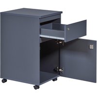 Rollcontainer FILE GUARD anthrazit beschichtet Nachbildung Holz B/H/L: ca. 51,3x76,9x44 cm von Inter Link