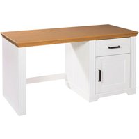 Schreibtisch Maluno weiß lackiert B/H/L: ca. 65x76x150 cm von Inter Link