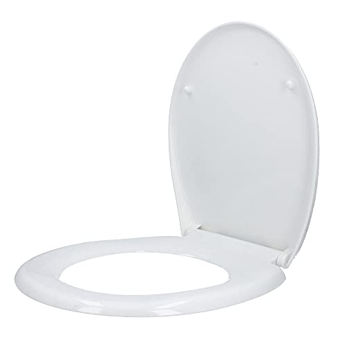 Inter-Sano® Toilettendeckel Oval Weiß 'TRIBECA' WC Sitz mit Absenkautomatik & Montagesatz | Toilettenbrille aus Antibakterielle PP-Material Klodeckel Passt In Jedes Badezimmer Klobrille Toilettensitz von Inter-Sano