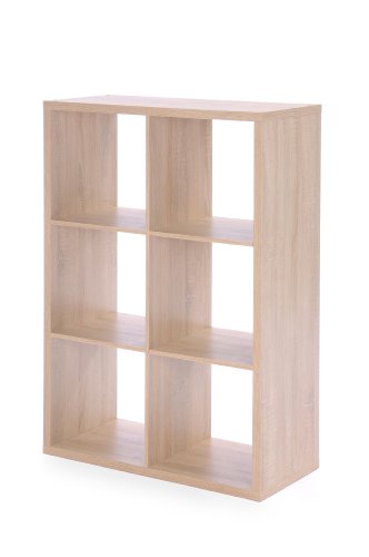Raumteiler 6 Fächer - Bücherregal, Standregal (verschiedene Farben), 25 mm, made in Germany von 13 CASA
