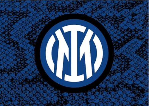 Inter Flagge Größe 140 x 100 cm mit neuer Schlangengrafik und zentralem Logo von Inter