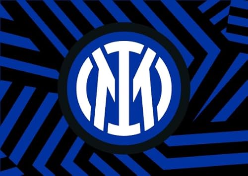 Inter Flagge Größe 140 x 100 cm mit neuer geometrischer Grafik mit zentralem Logo von Inter
