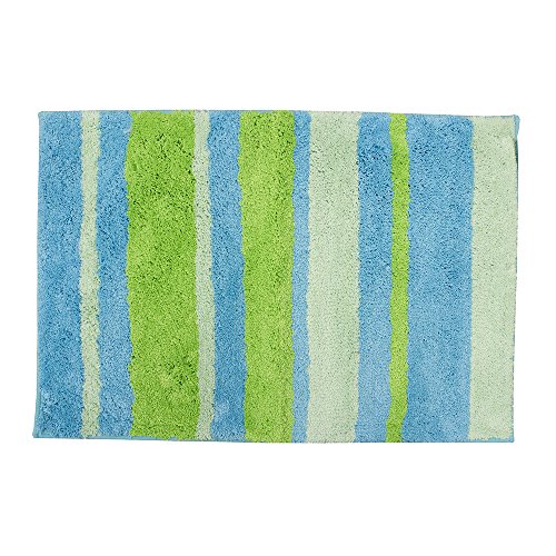iDesign 18981EU Mikrofaser Stripz Teppich, 60 x 90 cm, blau / grün iDesign 18981EU Mikrofaser Stripz Teppich, 60 x 90 cm, blau / grün von InterDesign