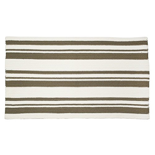 iDesign 19352EU Ellis Handgestrickter Teppich, khaki / elfenbeinfarben von iDesign