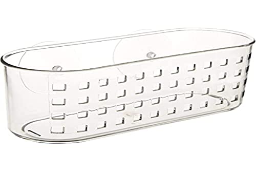 iDesign panier de rangement, grand valet de douche en plastique sans perçage, panier de bain avec ventouses pour douche, baignoire ou cuisine, transparent, Durchsichtig iDesign panier de rangement, grand valet de douche en plastique sans perçage, panier de bain avec ventouses pour douche, baignoire ou cuisine, transparent, Durchsichtig von InterDesign