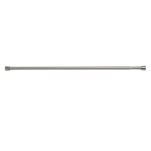 iDesign 78470 Duschvorhangstange, extra kurze Teleskopstange aus Edelstahl, ausziehbare Duschvorhangstange ohne Bohren für Dusche und Badewanne, mattsilberfarben, 66 - 107 cm von InterDesign