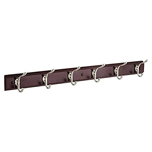 iDesign 81699EU Paris Hakenleiste 6, Espresso, nickel Gebürstet von InterDesign
