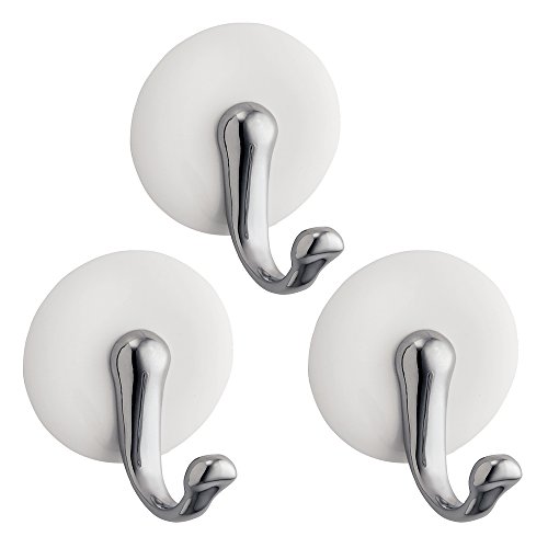 Interdesign AFFIXX 3-teiliges Set Weiß/Chrom von InterDesign