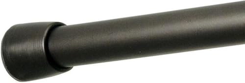 iDesign Duschvorhangstange (66-107 cm), kurze Teleskopstange aus Metall, ausziehbare ohne Bohren für Dusche und Badewanne, bronzefarben von InterDesign