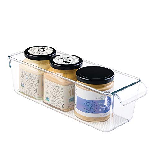 iDesign boîte de rangement à poignée, petit bac plastique pour le placard, le frigo ou le tiroir, bac alimentaire sans couvercle, transparent, Durchsichtig von InterDesign