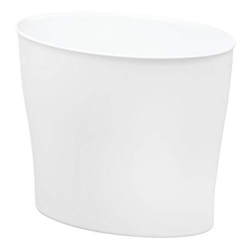 InterDesign Wastebasket Trash Can for Bathroom, Bedroom or Office – White Nuvo Abfalleimer, Kunststoff, weiß von InterDesign