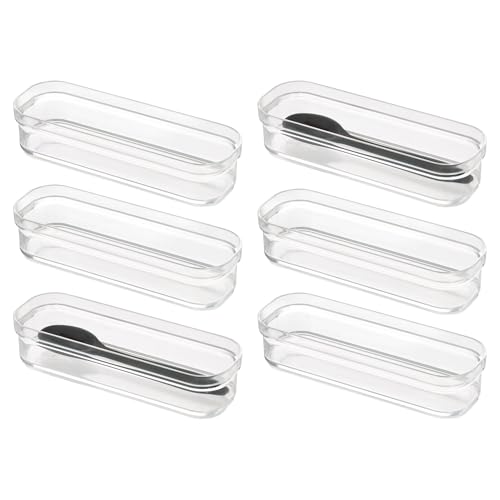 InterDesign iDesign Kunststoff-Schubladen-Organizer – Aufbewahrung für Küche, Bad und Schreibtischschubladen – 6er-Set – transparent von InterDesign
