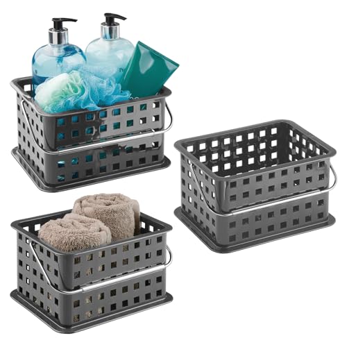 InterDesign iDesign Stackable Shower Basket with Handle for Dorm or Bathroom-Set of 3-Gray-Made in USA Korb, Dunkelgrau InterDesign iDesign Stackable Shower Basket with Handle for Dorm or Bathroom-Set of 3-Gray-Made in USA Korb, Dunkelgrau von InterDesign