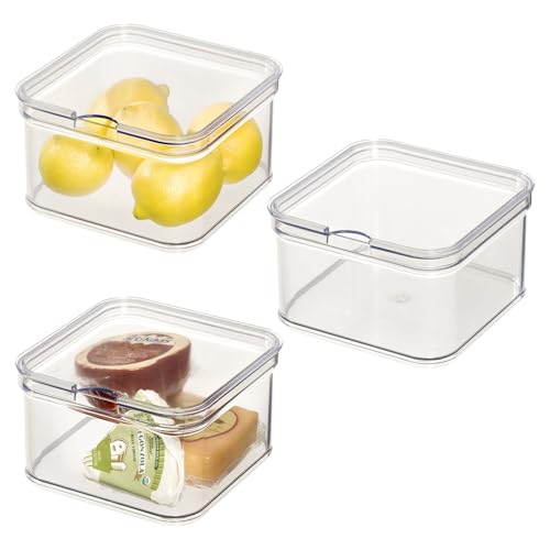 InterDesign iDesign Stapelbare Kühlschrank-Organizer-Behälter mit Deckel für frische Produkte, transparent, 3 Stück von InterDesign