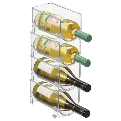 InterDesign iDesign Stapelbarer Flaschenhalter für Wasser- oder Weinflaschen, 4 Stück, transparent von InterDesign