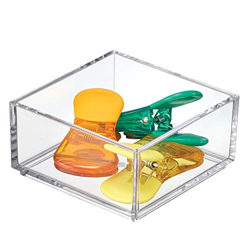 iDesign range couvert, extra-petit casier rangement plastique, rangement tiroir pour couverts et divers ustensiles, transparent, Extra Groß von iDesign