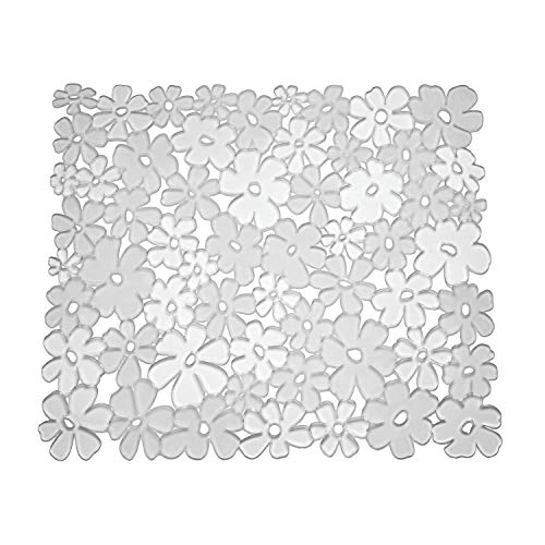 iDesign,60860,Blumz AA8Spülbeckeneinlage, reguläreSpülbeckenmatte aus PVCKunststoff, durchsichtig von InterDesign