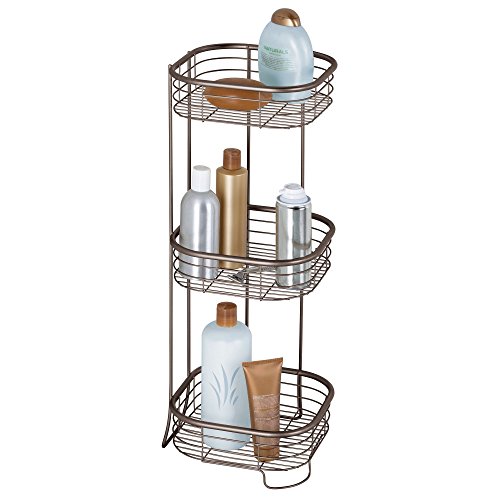 iDesign 28661EU Forma Duschregal mit 3 Regalen, Rechteckig, bronzefarben von iDesign