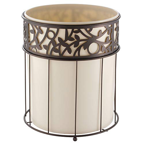 iDesign 86941EU Vine Abfalleimer, vanille / bronze von InterDesign