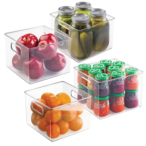 iDesign Cabinet/Kitchen Binz Aufbewahrungsbox, große Ordnungsbox aus Kunststoff, quadratisches 4er-Set Küchen Organizer, durchsichtig, 20-cm by 20-cm by 15-cm iDesign Cabinet/Kitchen Binz Aufbewahrungsbox, große Ordnungsbox aus Kunststoff, quadratisches 4er-Set Küchen Organizer, durchsichtig, 20-cm by 20-cm by 15-cm von InterDesign