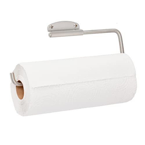 iDesign Forma Papierrollenhalter | wandmontierter Küchenrollenhalter mit Schwenkarm | eleganter Rollenhalter für 1 Rolle Küchenpapier | Edelstahl silber von InterDesign