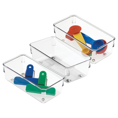 iDesign Kunststoff-Schubladen-Organizer – Aufbewahrung für Küche, Bad und Schreibtischschubladen – 3er-Set – transparent iDesign Kunststoff-Schubladen-Organizer – Aufbewahrung für Küche, Bad und Schreibtischschubladen – 3er-Set – transparent von InterDesign