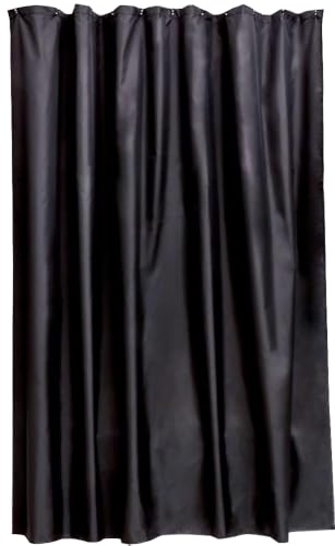 iDesign Mildew-Free Water-Repellent Fabric Shower Curtain, 180 x 180 cm - Black von InterDesign