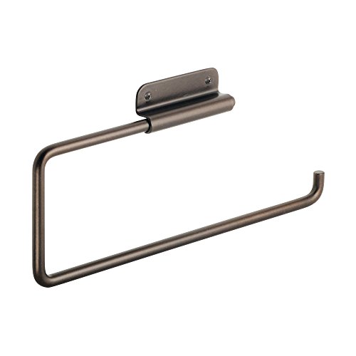 iDesign Rondo Küchenrollenhalter | schwenkbarer Papierrollenhalter mit Drehgelenk | Wandrollenhalter für 1 Rolle Küchenkrepp | Metall bronze von InterDesign