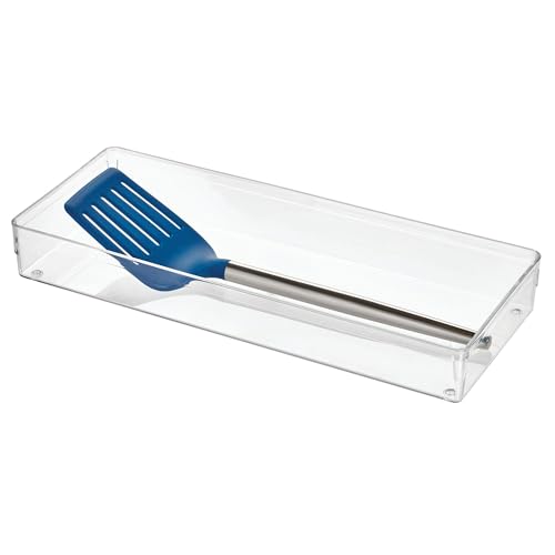 iDesign Schubladen-Organizer-Lösung aus recyceltem Kunststoff, 15,2 x 38,1 x 5,1 cm, transparenter Mülleimer von InterDesign